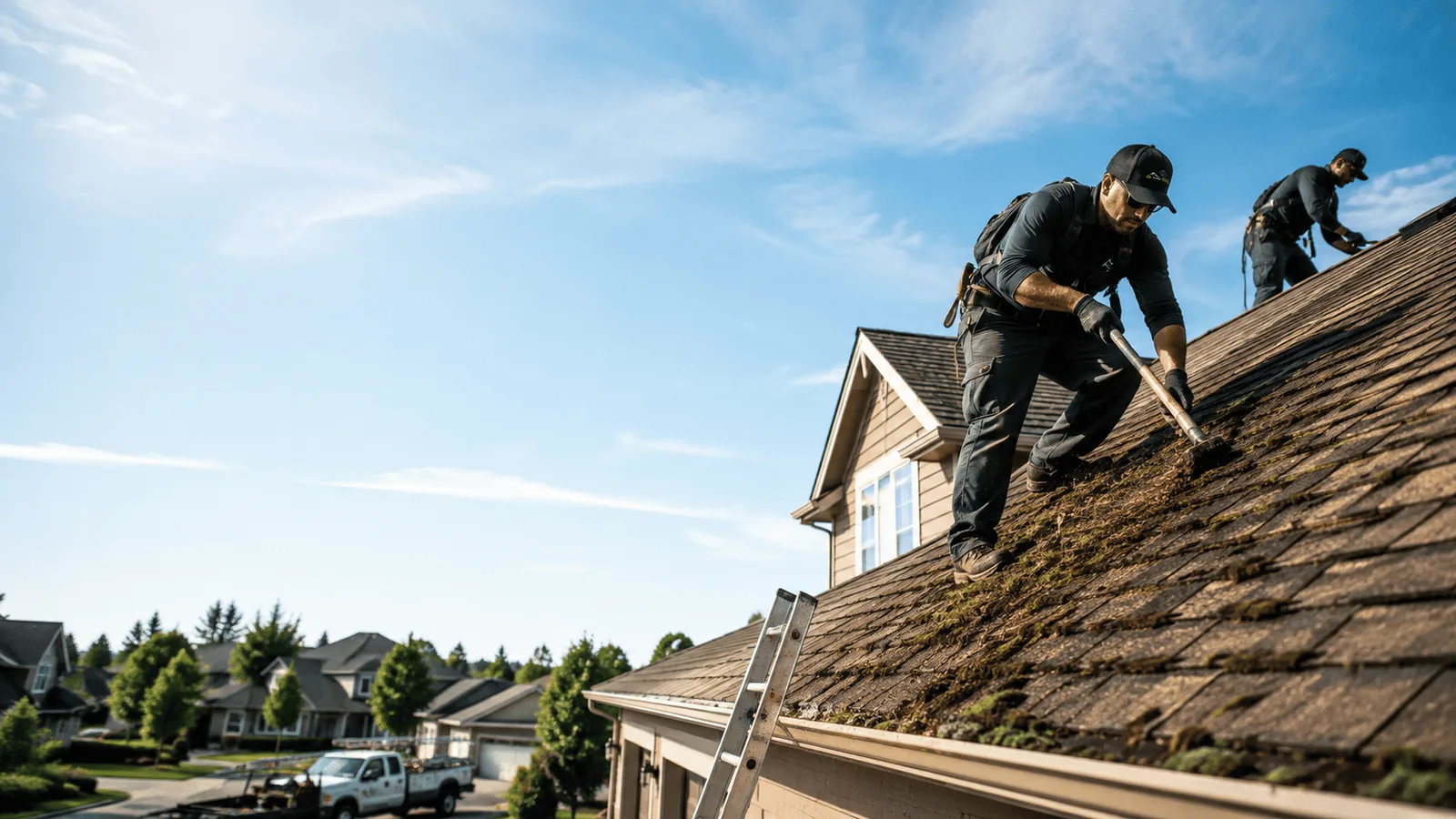 Roof Moss Removal in Pine Village, IN near me